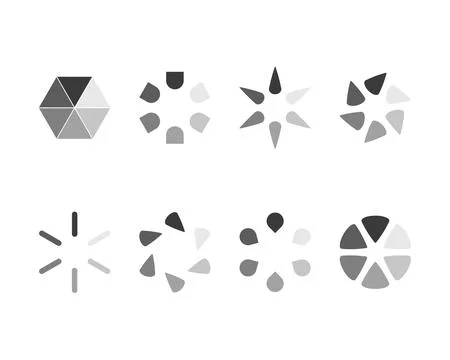 Collection Loading bar status icon. Vector illustration. Set of vector loaded Stock-Illustration