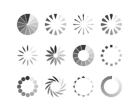 Collection Loading bar status icon. Vector illustration. Set of vector loaded Stock Illustration