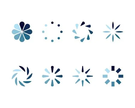 Collection Loading bar status icon. Vector illustration. Set of vector loaded Stock Illustration