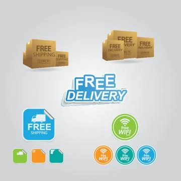 Collection Of Logistic Elements イラスト素材