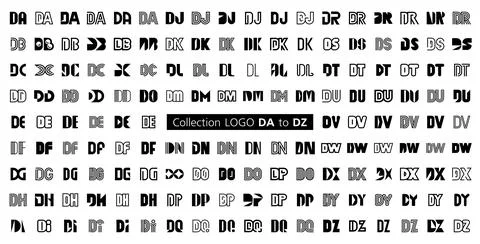 Collection LOGO DA to DZ Stock Illustration