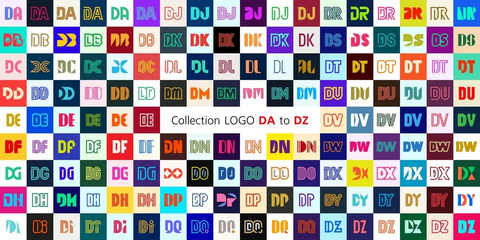 Collection LOGO DA to DZ Stock Illustration