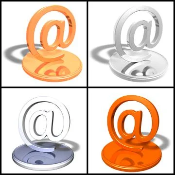 Collection. Logo with a symbol "@" Stock Illustration