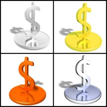 Collection. Logo with a symbol "$" Stock Illustration