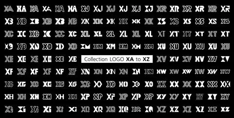 Collection LOGO XA to XZ Stock Illustration