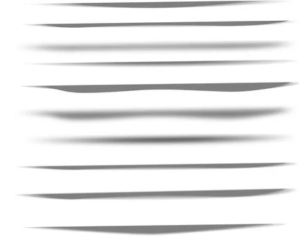 Collection of long drawn out shadows Illustrazione stock