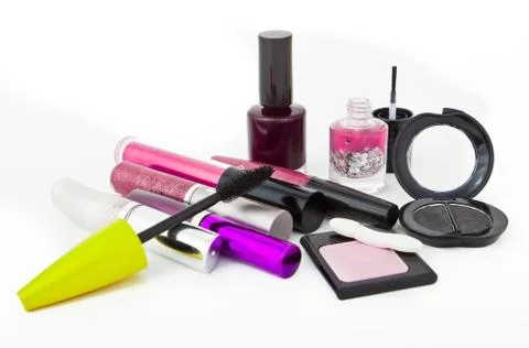 Collection of make-up Foto stock
