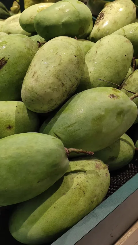 Collection of mangoes in a box Stock Footage 276279797