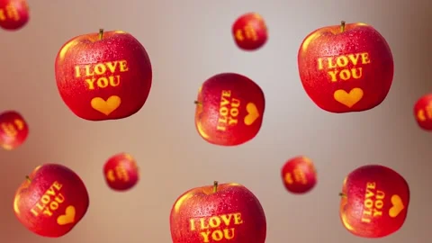 Collection of many different diameters apples. animation Stock Footage 168589068