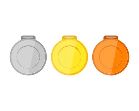 Collection of medals Stock Illustration