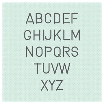 Collection of minimalist alphabets Stock Illustration