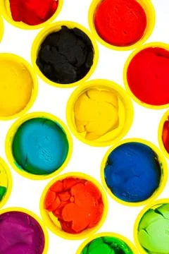 Collection of modelling clay isolated Stock Photos