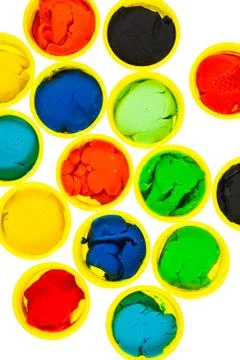 Collection of modelling clay isolated Stock Photos