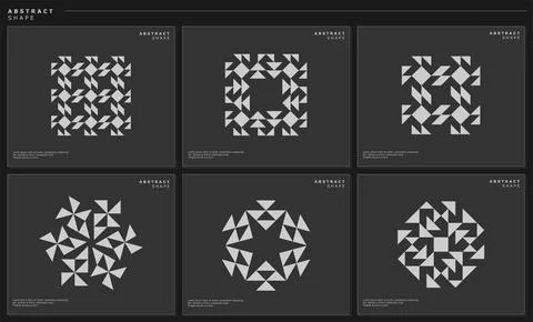 Collection of modern abstract design template. Simple triangle abstract logo set Stock Illustration