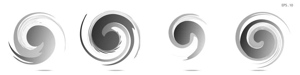 Collection of modern abstract graphic elements. Vortex vector background. Tem Stock Illustration