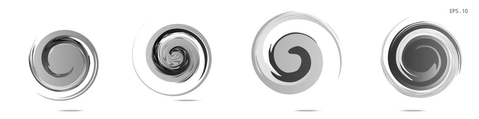 Collection of modern abstract graphic elements. Vortex vector background. Tem 스톡 일러스트