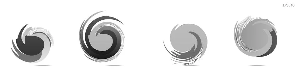 Collection of modern abstract graphic elements. Vortex vector background. Tem 스톡 일러스트