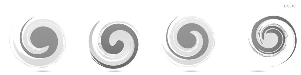 Collection of modern abstract graphic elements. Vortex vector background. Tem Stock Illustration