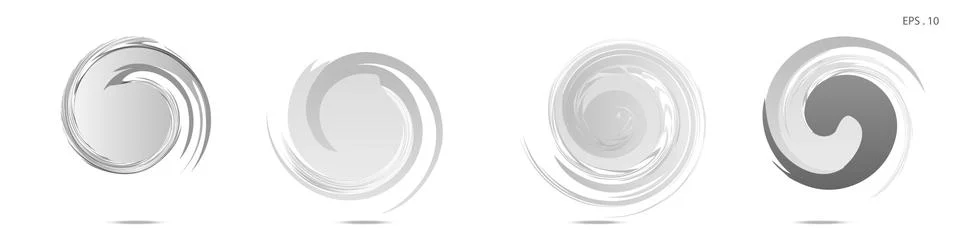 Collection of modern abstract graphic elements. Vortex vector background. Tem 스톡 일러스트