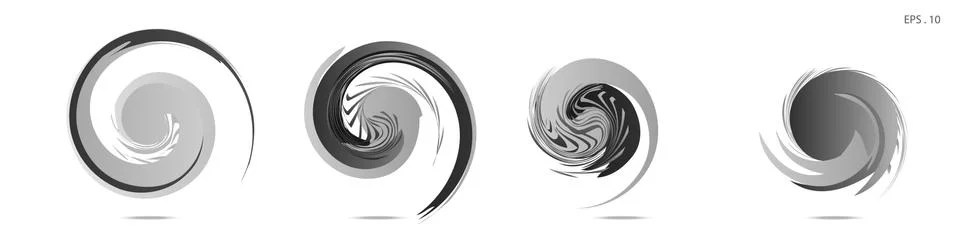 Collection of modern abstract graphic elements. Vortex vector background. Tem Stock Illustration