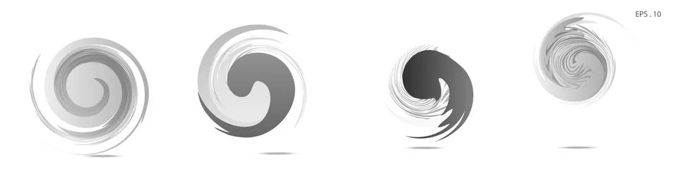 Collection of modern abstract graphic elements. Vortex vector background. Tem Stock Illustration