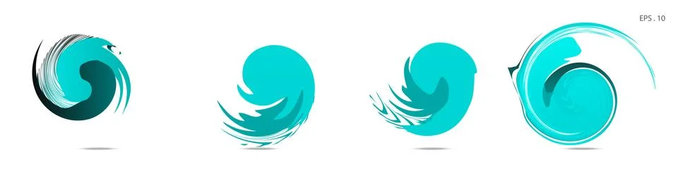 Collection of modern abstract graphic elements. Vortex vector background. Tem Stockillustratie