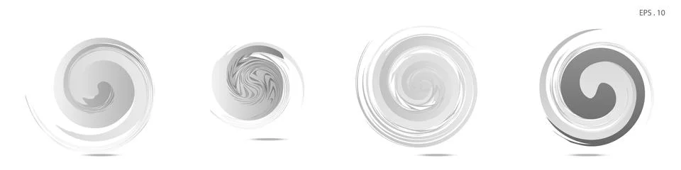 Collection of modern abstract graphic elements. Vortex vector background. Tem Stock Illustration