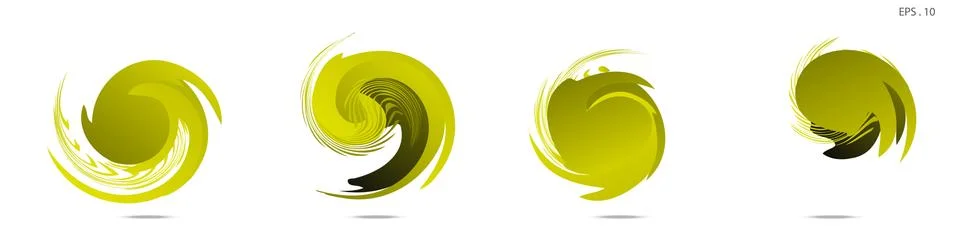 Collection of modern abstract graphic elements. Vortex vector background. Tem Illustrazione stock