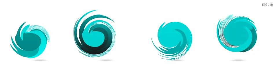 Collection of modern abstract graphic elements. Vortex vector background. Tem Illustrazione stock