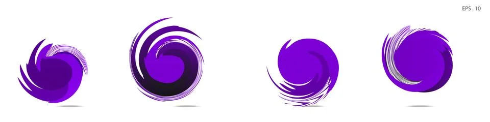 Collection of modern abstract graphic elements. Vortex vector background. Tem Stock Illustration