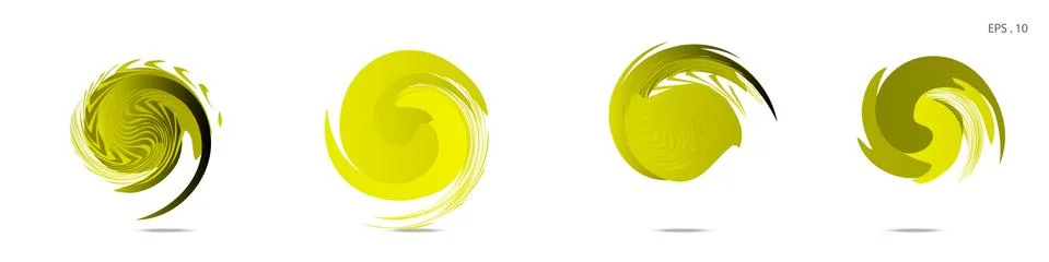 Collection of modern abstract graphic elements. Vortex vector background. Tem Stock Illustration