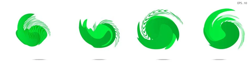 Collection of modern abstract graphic elements. Vortex vector background. Tem Stock Illustration