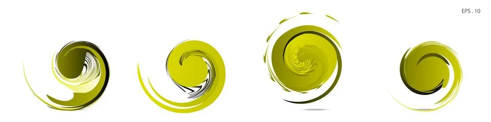 Collection of modern abstract graphic elements. Vortex vector background. Tem Stock Illustration