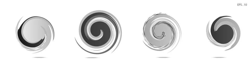 Collection of modern abstract graphic elements. Vortex vector background. Tem 스톡 일러스트