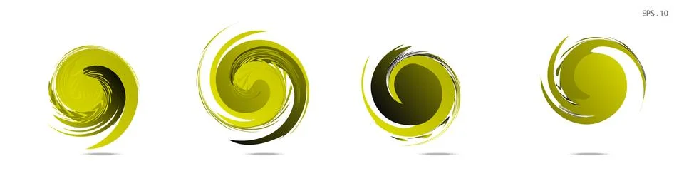 Collection of modern abstract graphic elements. Vortex vector background. Tem イラスト素材