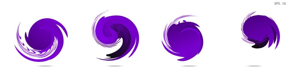 Collection of modern abstract graphic elements. Vortex vector background. Tem イラスト素材