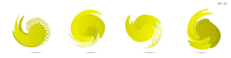 Collection of modern abstract graphic elements. Vortex vector background. Tem Stock Illustration