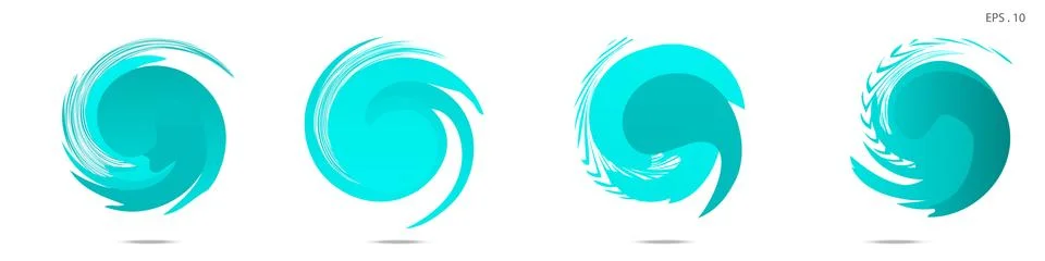 Collection of modern abstract graphic elements. Vortex vector background. Tem Stock Illustration