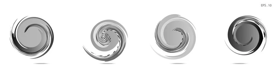 Collection of modern abstract graphic elements. Vortex vector background. Tem Stock Illustration