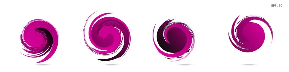 Collection of modern abstract graphic elements. Vortex vector background. Tem Stock Illustration
