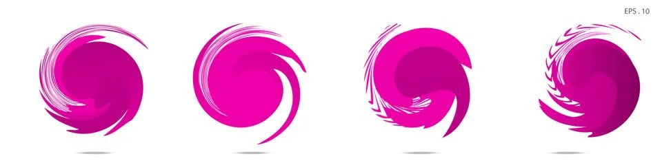 Collection of modern abstract graphic elements. Vortex vector background. Tem イラスト素材