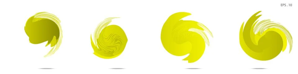 Collection of modern abstract graphic elements. Vortex vector background. Tem Illustrazione stock