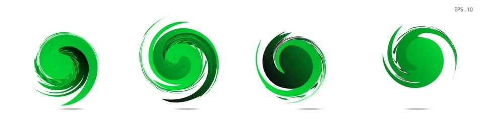 Collection of modern abstract graphic elements. Vortex vector background. Tem Illustrazione stock