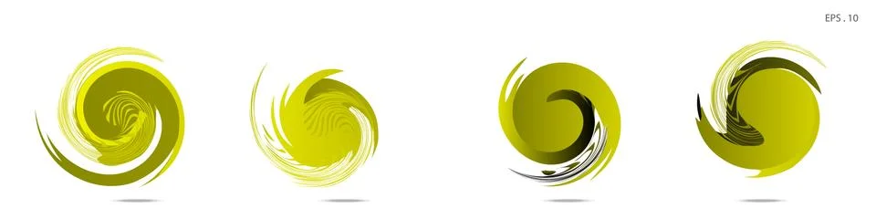 Collection of modern abstract graphic elements. Vortex vector background. Tem Stock Illustration