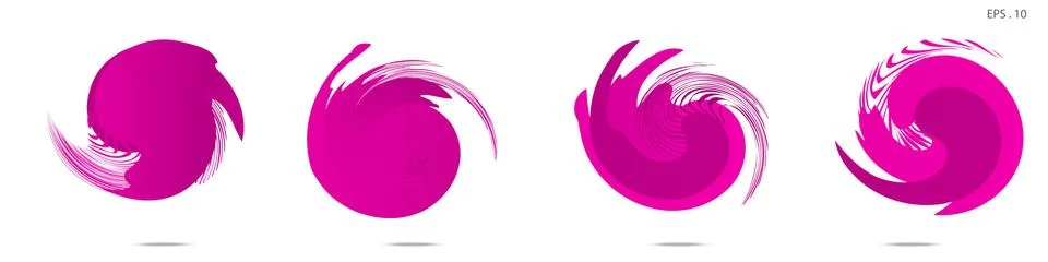 Collection of modern abstract graphic elements. Vortex vector background. Tem 스톡 일러스트