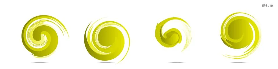 Collection of modern abstract graphic elements. Vortex vector background. Tem Illustrazione stock