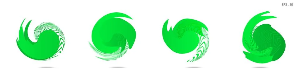 Collection of modern abstract graphic elements. Vortex vector background. Tem イラスト素材
