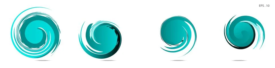 Collection of modern abstract graphic elements. Vortex vector background. Tem Stock Illustration