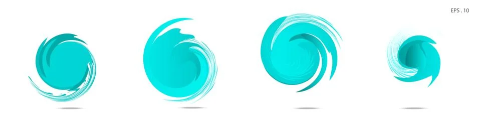 Collection of modern abstract graphic elements. Vortex vector background. Tem イラスト素材