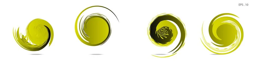 Collection of modern abstract graphic elements. Vortex vector background. Tem イラスト素材